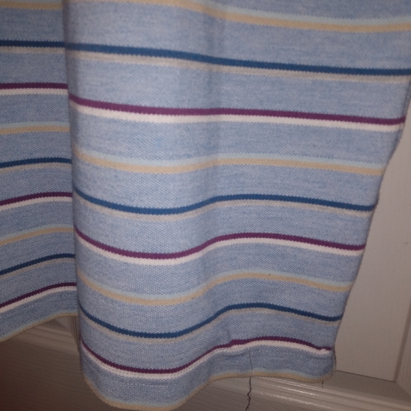 Allan Flusser men's Blue Stripe Weekend Polo Shirt Size XXL - Picture 5 of 7